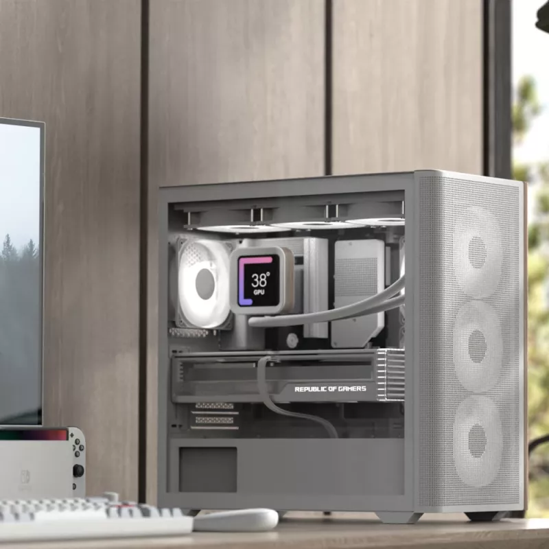 Mini Tower PC Aerocool D301A Czarny Wood ATX Power Supply
