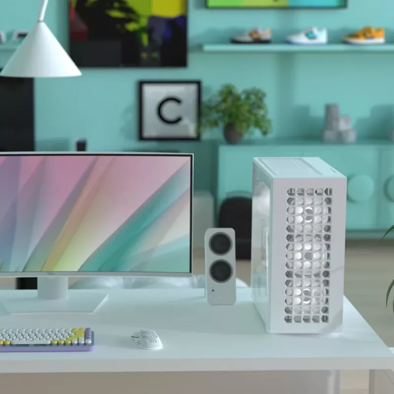 Aerocool D502A Midi Tower biały
