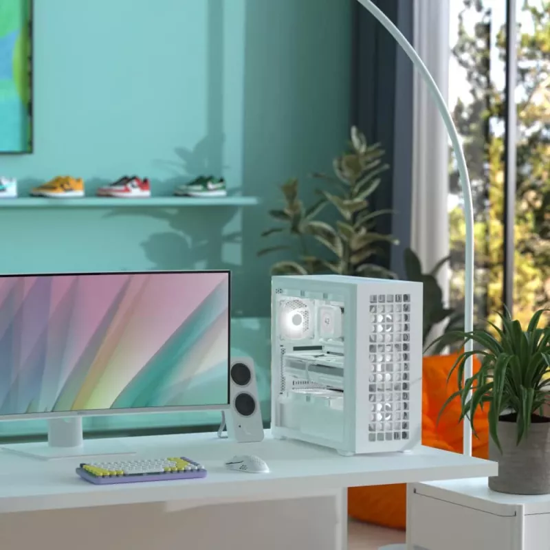 Aerocool D502A Midi Tower biały