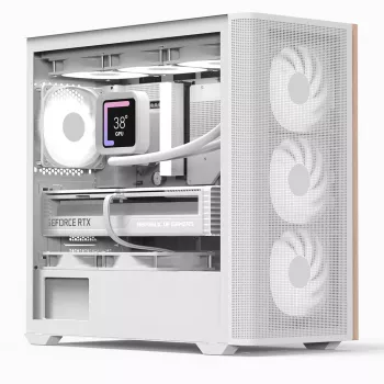 Aerocool D301A Mini Tower biały, Wood