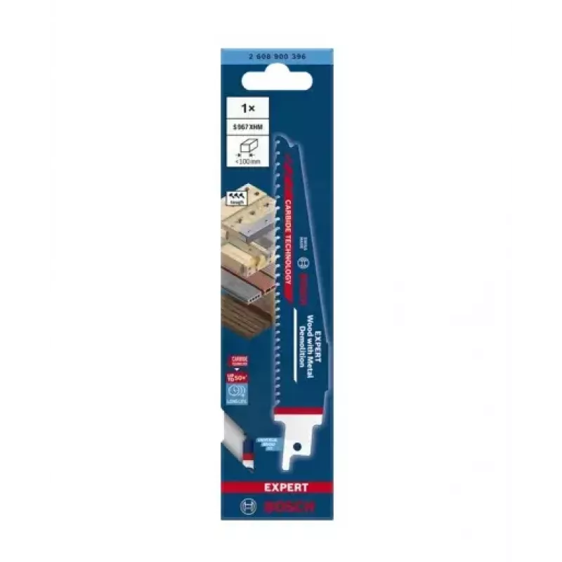 Bosch 2 608 900 396 brzeszczot do wyrzynarek/pił szablastych/pił do cięcia wzdłużnego Brzeszczot do piły szablastej Węglik spiekany 1 szt.
