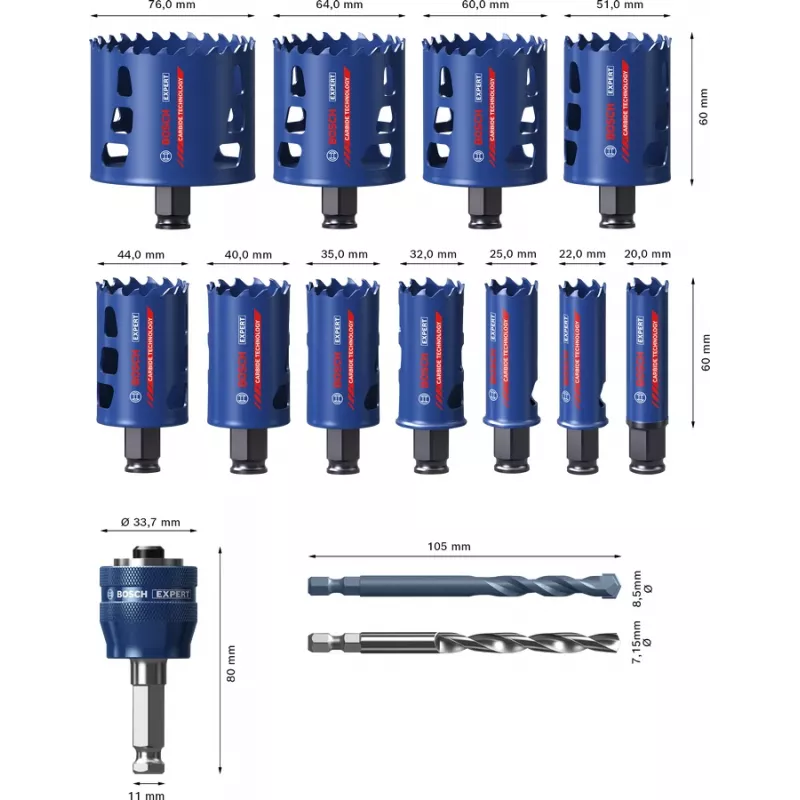 Bosch 2 608 900 447 otwornica 11 szt.