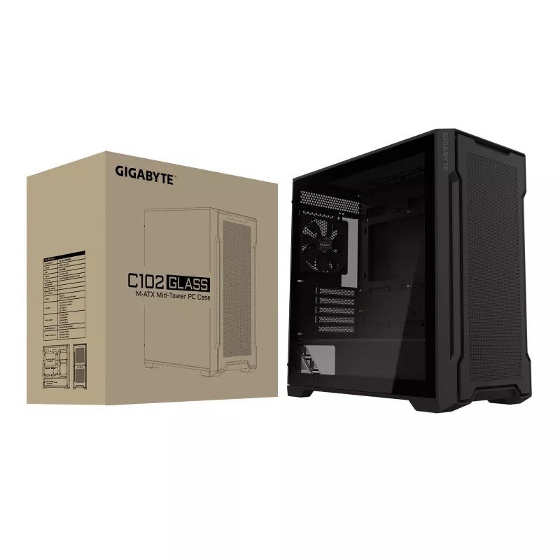 GIGABYTE C102 GLASS Midi Tower Czarny