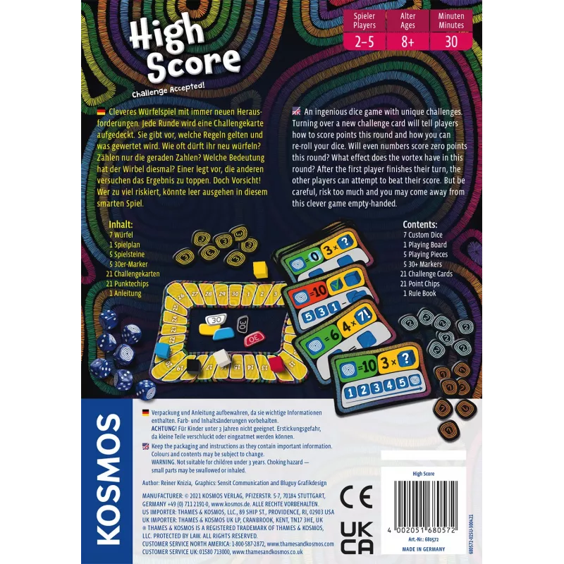 Kosmos High Score Gra karciana Gra losowa