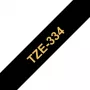 Taśma etykietująca Brother TZe334 12mm Złoty na czarnym