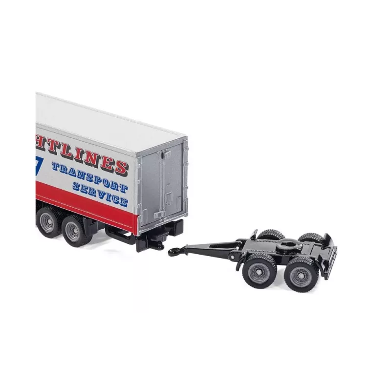 Siku Road Train, Model ciągnika siodłowego z naczepą, Preassembled, 1:87, Metal, Tworzywo sztuczne, 3 yr(s), Niebieski, Czerwony, Biały