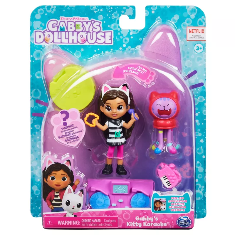 Gabby's Dollhouse, Zestaw studia artystycznego z 2 figurkami, 2 akcesoriami, przesyłką i meblem, zabawki dla dzieci od 3 lat