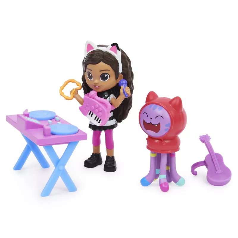 Gabby's Dollhouse, Zestaw studia artystycznego z 2 figurkami, 2 akcesoriami, przesyłką i meblem, zabawki dla dzieci od 3 lat