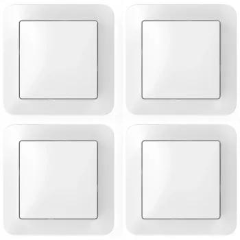 Zestaw przełączników ściennych Bosch Smart Home do inteligentnych siłowników, biały, 4 szt.