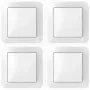 Zestaw przełączników ściennych Bosch Smart Home do inteligentnych siłowników, biały, 4 szt.