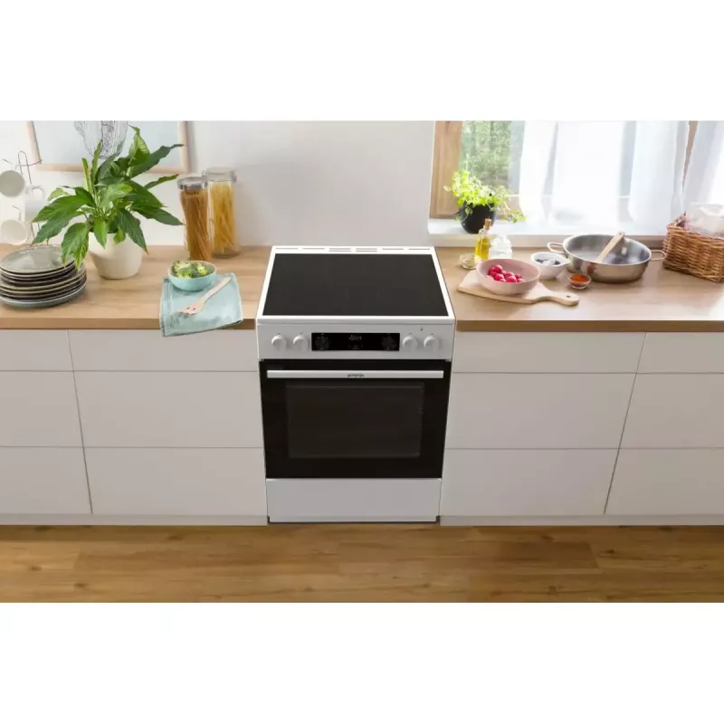 Gorenje GEC6C40WD Kuchenka wolnostojąca elektryczna Płyta ceramiczna Czarny, Biały