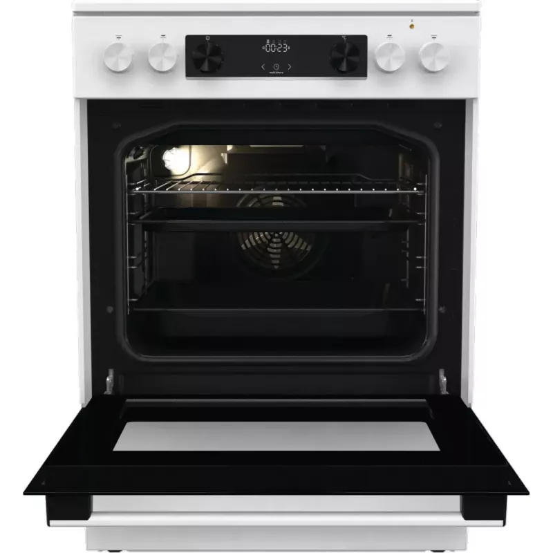 Gorenje GEC6C40WD Kuchenka wolnostojąca elektryczna Płyta ceramiczna Czarny, Biały