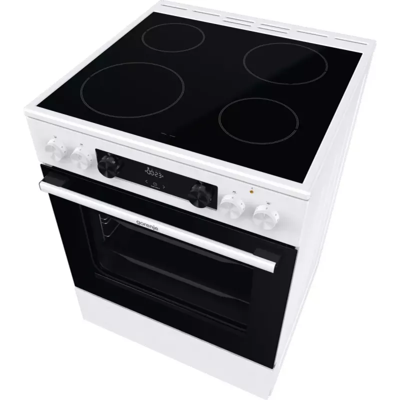 Gorenje GEC6C40WD Kuchenka wolnostojąca elektryczna Płyta ceramiczna Czarny, Biały