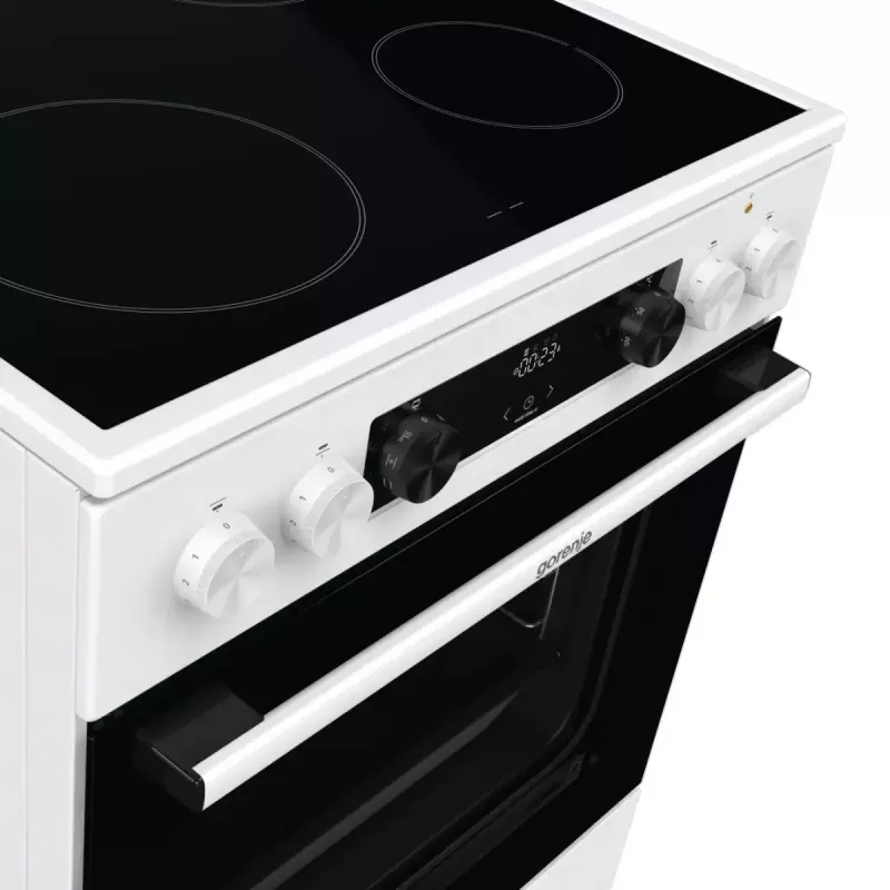 Gorenje GEC6C40WD Kuchenka wolnostojąca elektryczna Płyta ceramiczna Czarny, Biały
