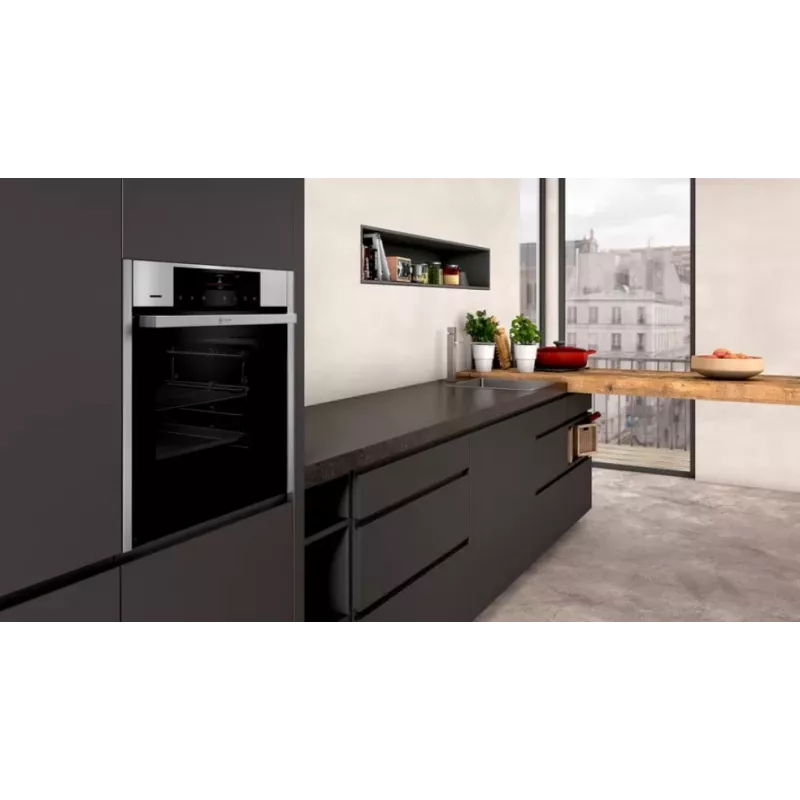 Neff N90 71 L Czarny, Stal nierdzewna