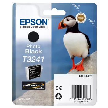 Epson T3241 Photo Czarny, Photo Czarny, tusz barwnikowy, 14 ml, 1 szt., 4200 stron