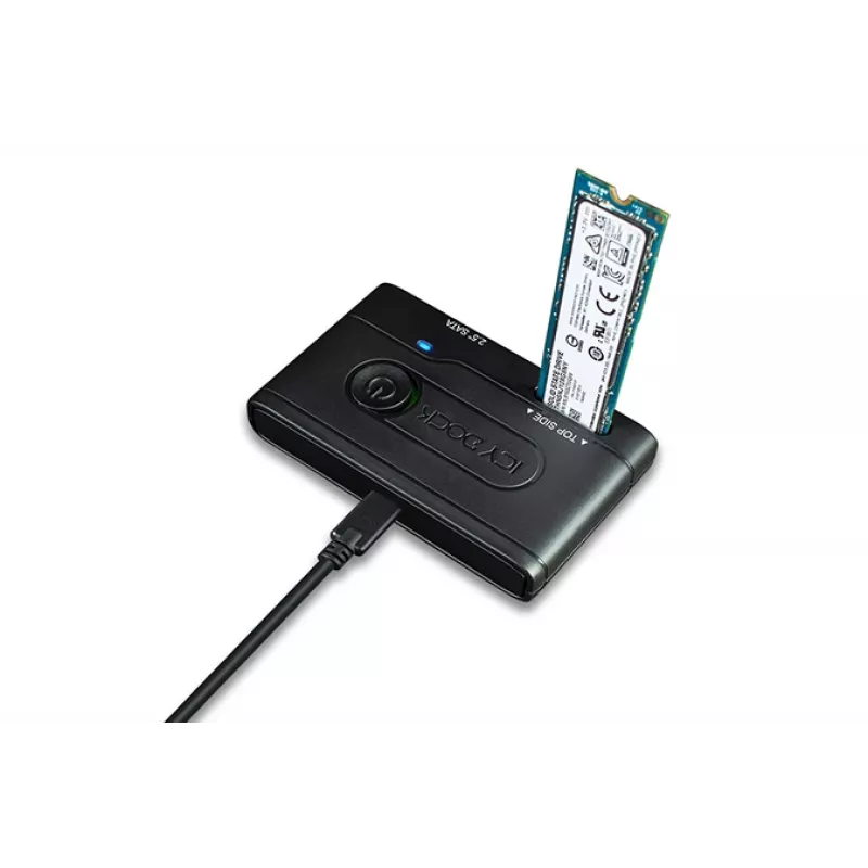 ICY BOX Ez-adapter - Adapter dla dysków twardych/SSD 2,5″ i M.2 SATA do USB 3.2 Gen 1