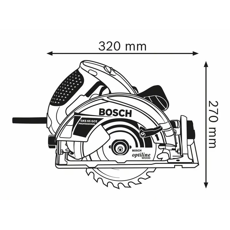 Bosch 0 601 668 901 przenośna pilarka tarczowa 19 cm 5000 obr./min 1800 W