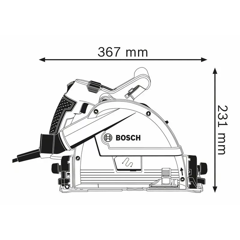 Bosch 0 601 675 001 przenośna piła tarczowa 16,5 cm 6250 obr./min 1400 W