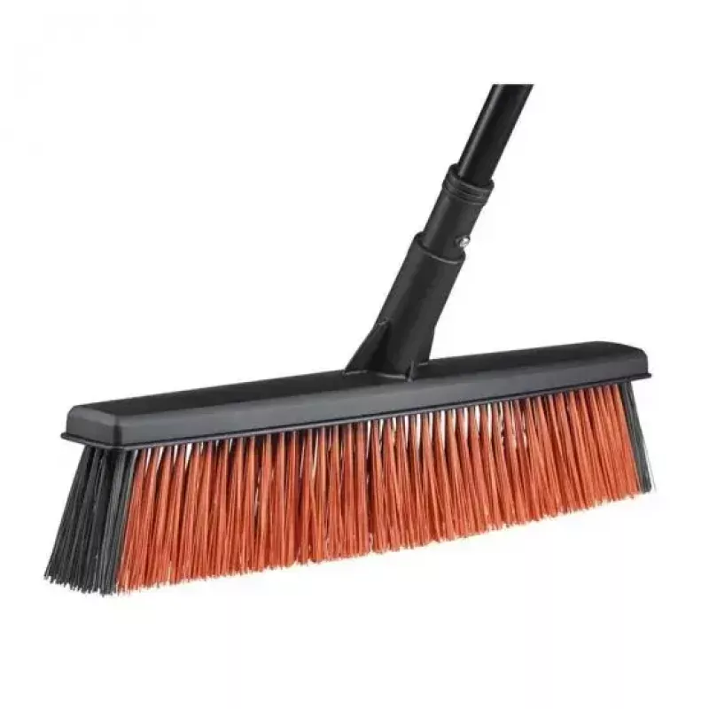 Miotła do wnętrz Fiskars 1025926 z mieszanym włosiem miękkim i twardym, aluminiowa, czarna