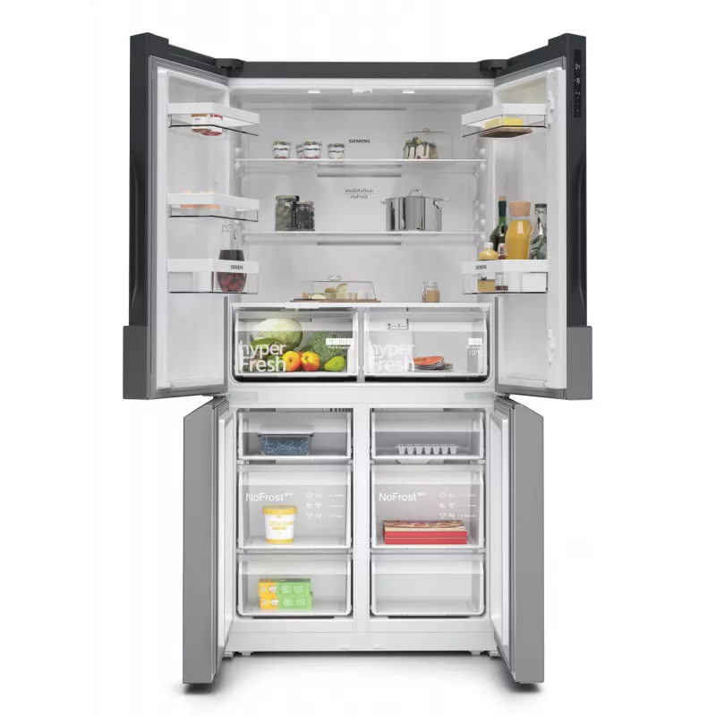 Siemens iQ300 KF96NVPEA lodówka side-by-side Wolnostojąca 605 L Srebrny