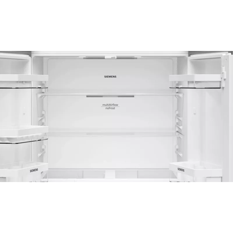 Siemens iQ300 KF96NVPEA lodówka side-by-side Wolnostojąca 605 L Srebrny