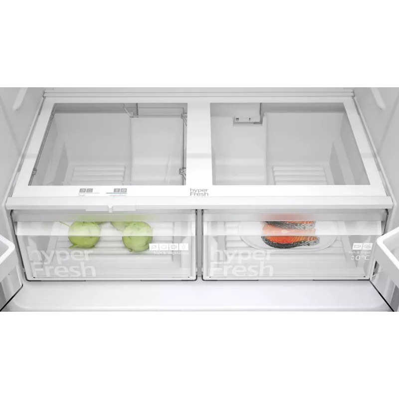 Siemens iQ300 KF96NVPEA lodówka side-by-side Wolnostojąca 605 L Srebrny