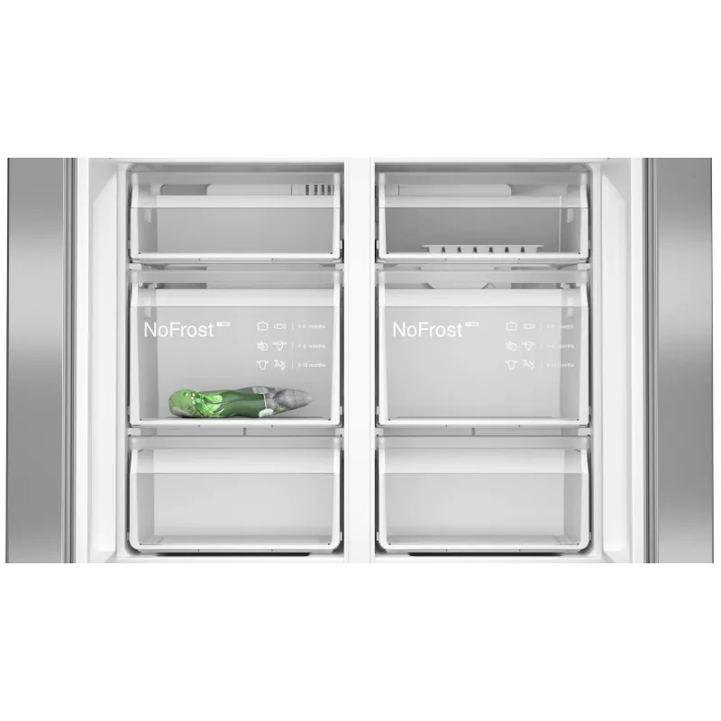 Siemens iQ300 KF96NVPEA lodówka side-by-side Wolnostojąca 605 L Srebrny
