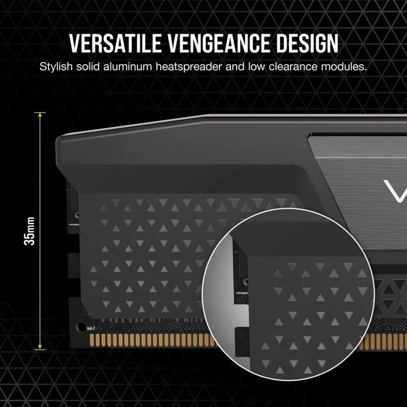 CORSAIR Memory 32GB (2x16gb) DDR5 Dram 6000mt/s CL38 Memory Kit Vengeance Czarny