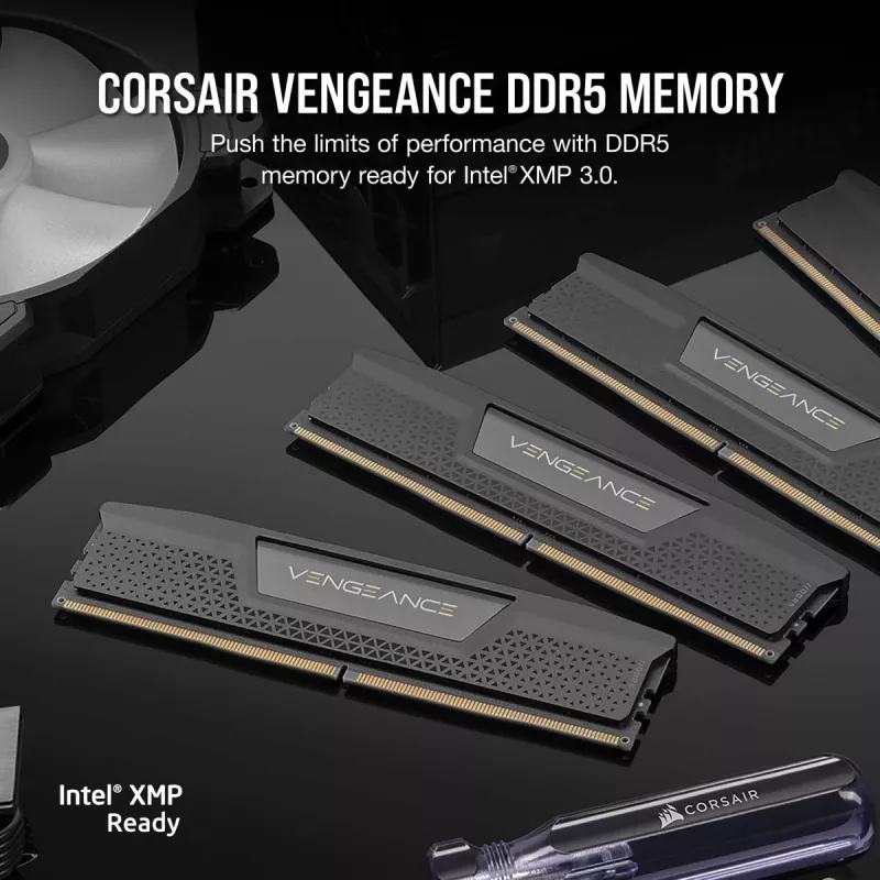CORSAIR Memory 32GB (2x16gb) DDR5 Dram 6000mt/s CL38 Memory Kit Vengeance Czarny