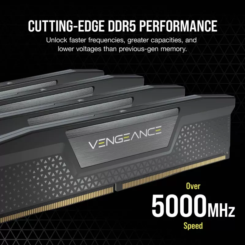 CORSAIR Memory 32GB (2x16gb) DDR5 Dram 6000mt/s CL38 Memory Kit Vengeance Czarny