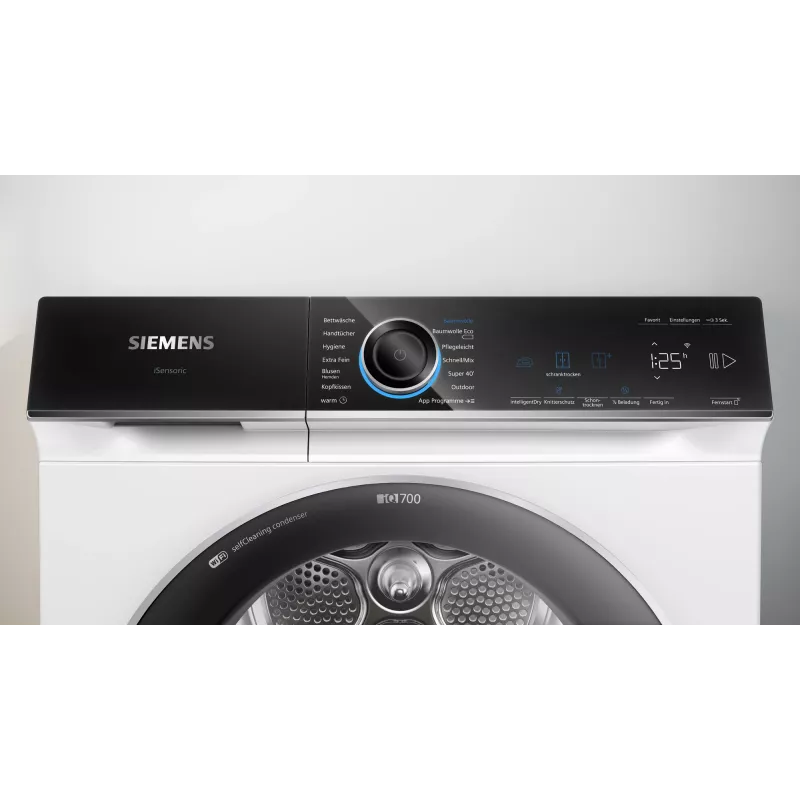 Suszarka do ubrań Siemens iQ700 WQ45B2B40 wolnostojąca ładowana od przodu 9 kg biała