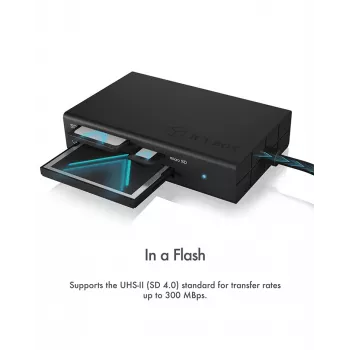 Czytnik kart ICY BOX IB-CR401-C3 USB 3.2 Gen 1 (3.1 Gen 1) Type-C Czarny