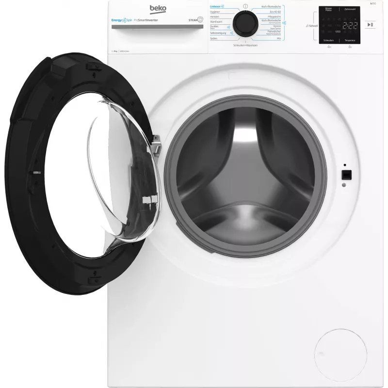 Pralka Beko b300 BM3WFU3841X ładowana od przodu 8 kg 1351 obr./min biała
