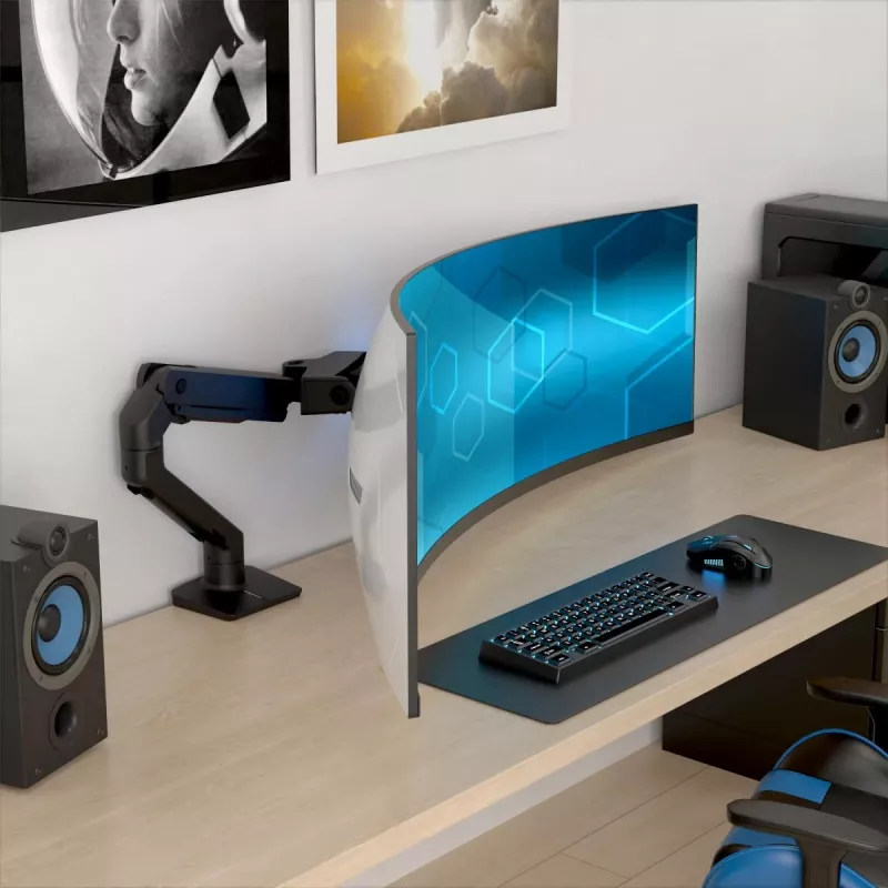 ERGOTRON HX ramię monitorowe biurkowe z przegubem VHD - matowa czerń