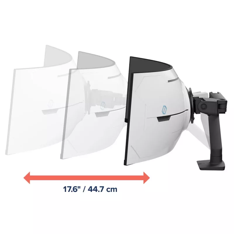 ERGOTRON HX ramię monitorowe biurkowe z przegubem VHD - matowa czerń