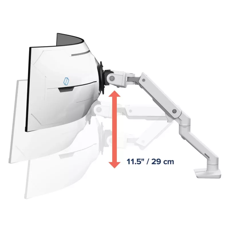 ERGOTRON HX Desk Monitor Arm with VHD Pivot - biały