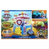 PAW Patrol , Dino Rescue HQ Playset z dźwiękami i ekskluzywną figurką Rexa oraz pojazdem