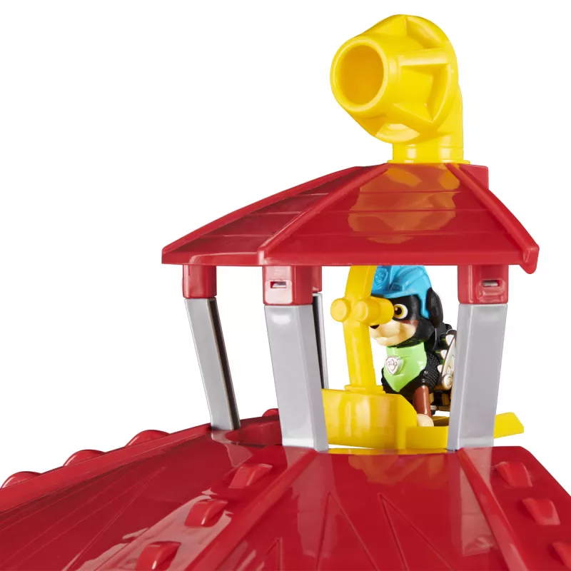 PAW Patrol , Dino Rescue HQ Playset z dźwiękami i ekskluzywną figurką Rexa oraz pojazdem