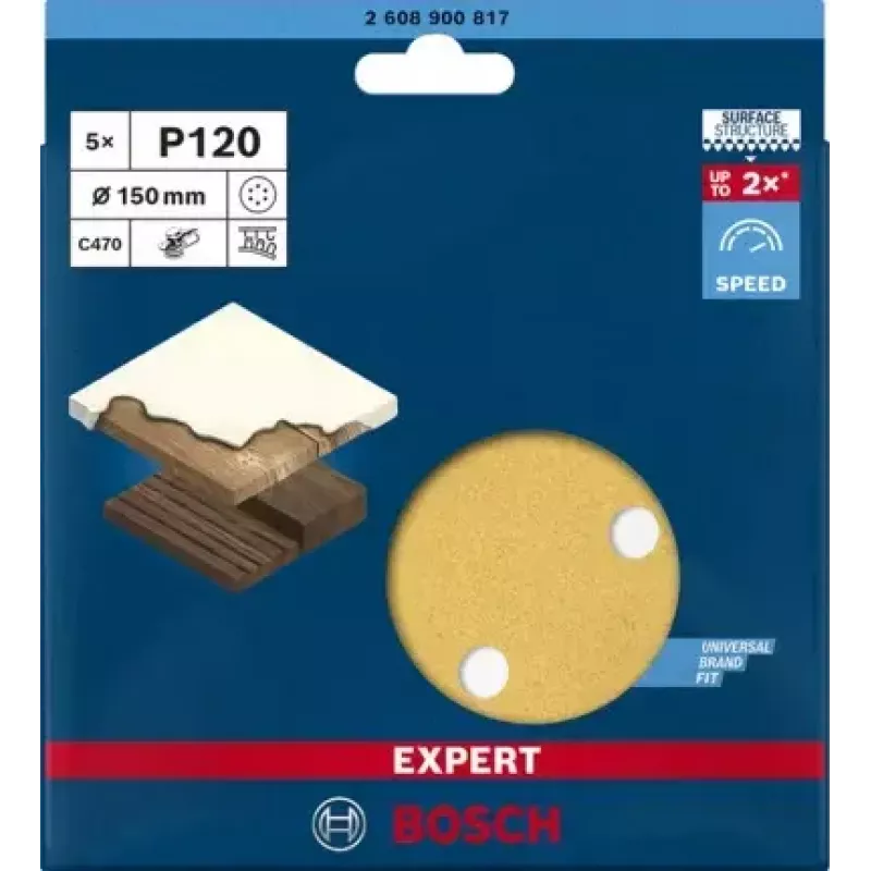 Bosch 2 608 900 817 narzędzie obrotowe materiał do szlifowania/szlifowania Drewno Arkusz ścierny