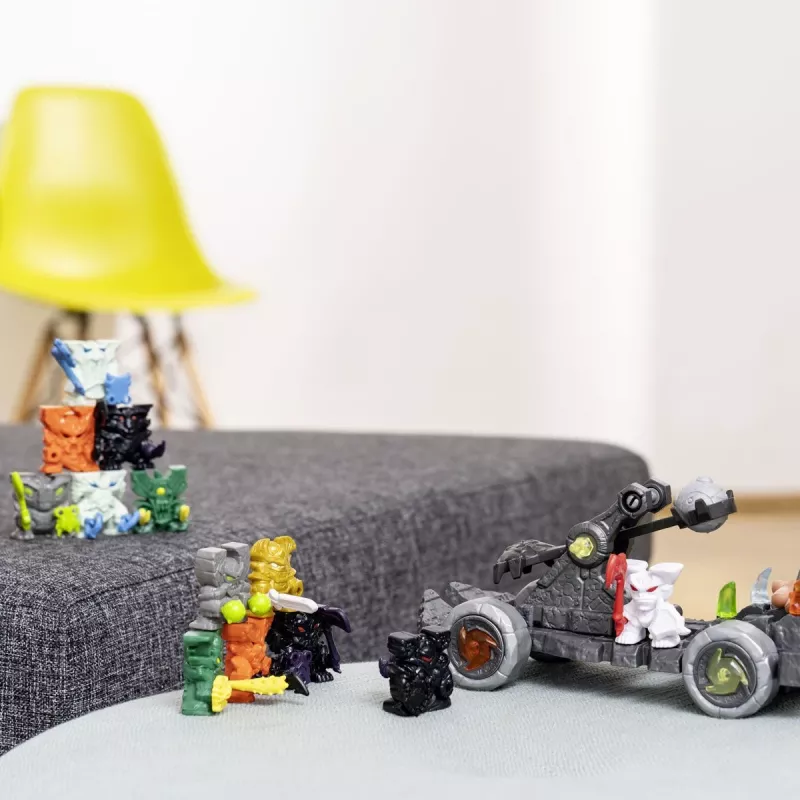 schleich ELDRADOR KREATURY Katapulta z Mini Kreaturą, Potwory i smoki, Roboty / Mini Kreatury, 7 lat, Wielokolorowy, Plastik