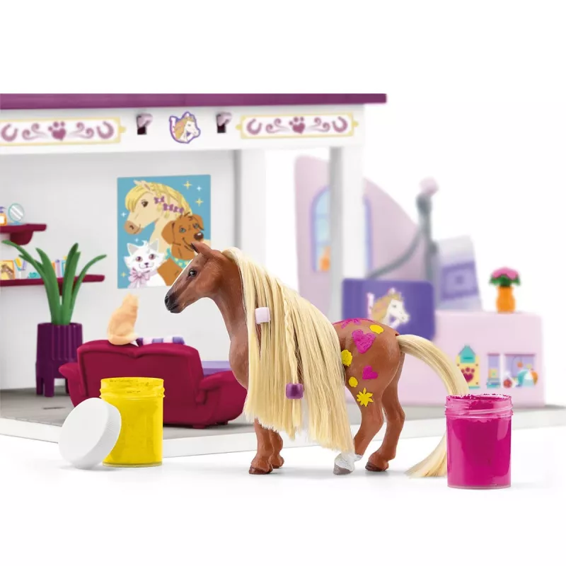 schleich HORSE CLUB Salon piękności Sofii dla zwierząt, Salon & spa, Salon dla zwierząt, 3 lat(a), Wielokolorowy, Plastik