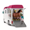 schleich HORSE CLUB Przyczepa do przewozu koni, Budynki, Kemping, Stajnia dla koni, Konie, Zawody jeździeckie, 5 lat, Wielokolorowy, Tworzywo sztuczne