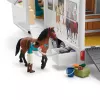 schleich HORSE CLUB Przyczepa do przewozu koni, Budynki, Kemping, Stajnia dla koni, Konie, Zawody jeździeckie, 5 lat, Wielokolorowy, Tworzywo sztuczne