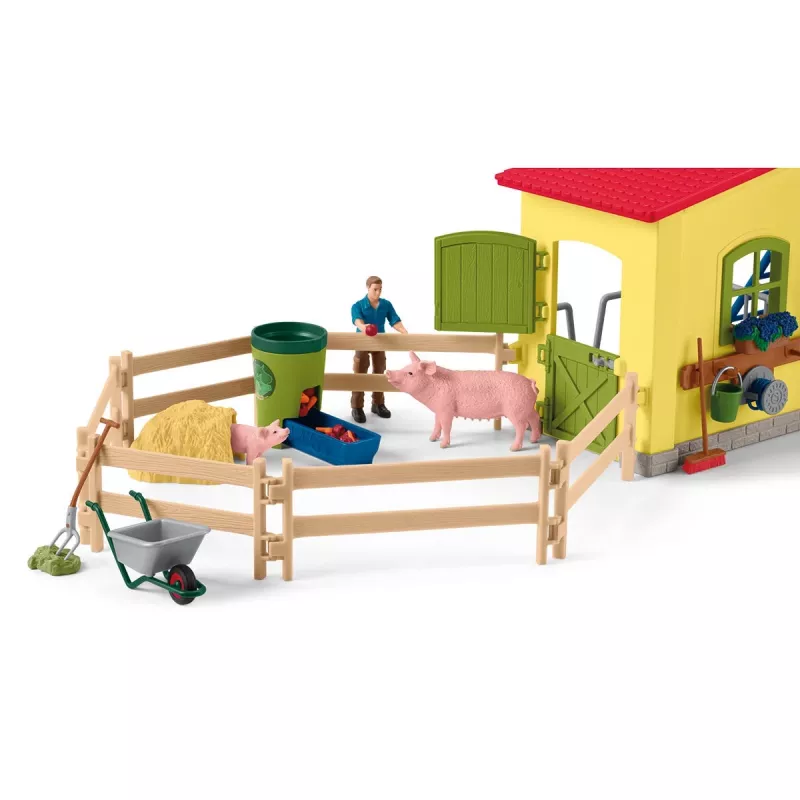 schleich FARM WORLD Duża farma ze zwierzętami i akcesoriami, Farma, 3 lat/a, Wielokolorowy, Tworzywo sztuczne