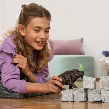 schleich ELDRADOR CREATURES Nosorożec Bojowy, 7 lat, Potwory i smoki, Kamienny Świat, Czarny, Zielony, Plastik