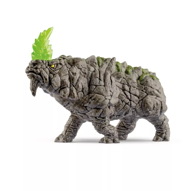 schleich ELDRADOR CREATURES Nosorożec Bojowy, 7 lat, Potwory i smoki, Kamienny Świat, Czarny, Zielony, Plastik