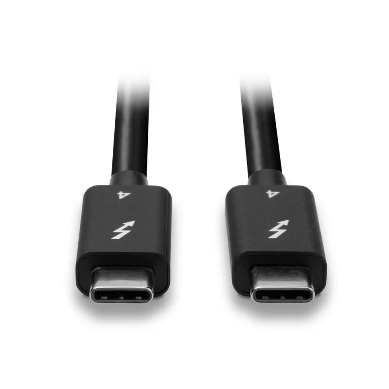 Lindy 1m Kabel Thunderbolt 4, 40Gbps, pasywny, Męski, Męski, 1 m, 40 Gbit/s, Czarny, Nikiel/Złoto