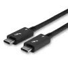 Lindy 1m Kabel Thunderbolt 4, 40Gbps, pasywny, Męski, Męski, 1 m, 40 Gbit/s, Czarny, Nikiel/Złoto