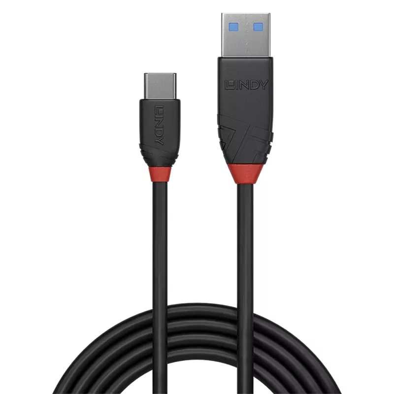 Kabel Lindy 1,5 m USB 3.2 Typ A na C, 10 Gb/s, Czarny Line